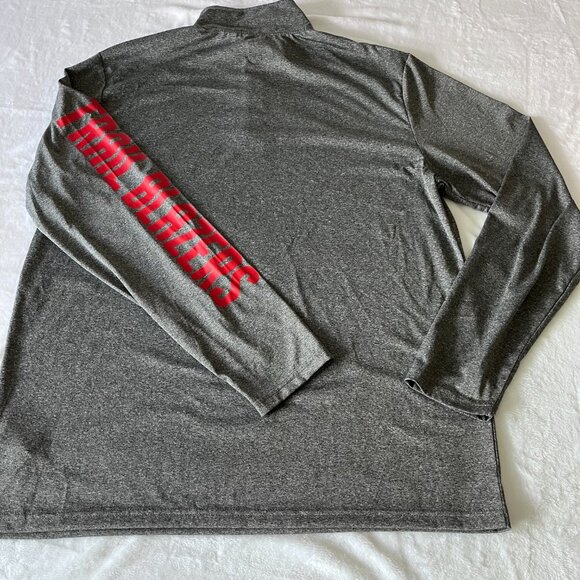 Portland Trail Blazers Men's Warmup Jacket Official NBA Partial-Zip XL Grey - Picture 4 of 10